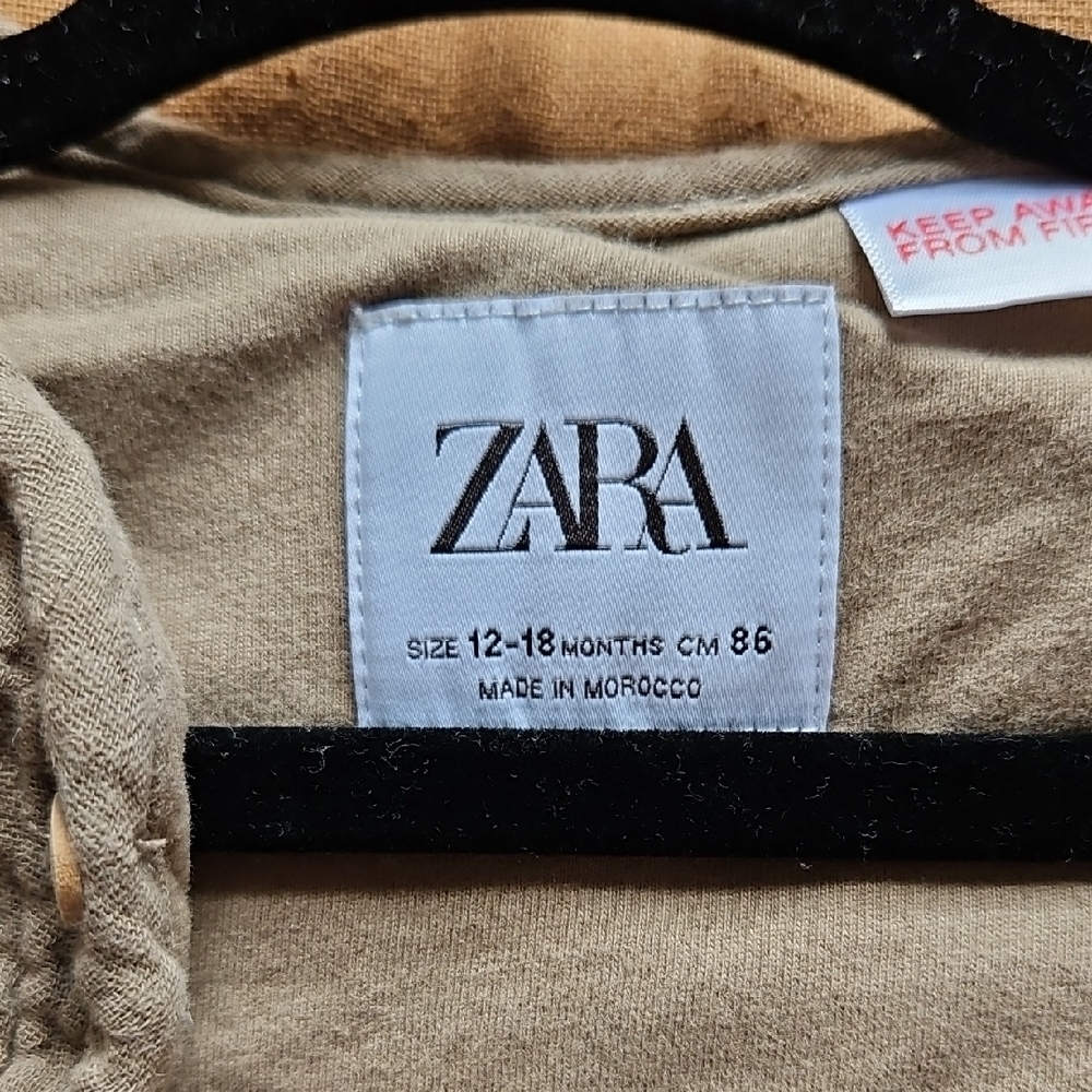 Zara Kids Tan Cotton Quilted Jacket - Picture 2 of 8